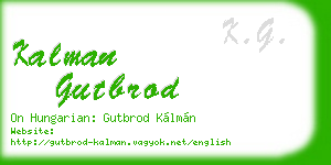 kalman gutbrod business card
