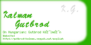 kalman gutbrod business card